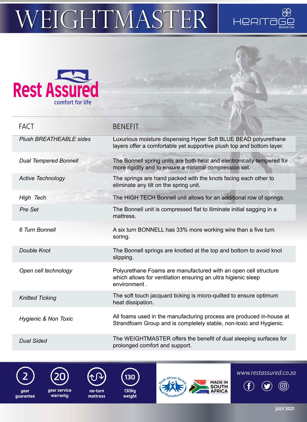 Rest Assured Weightmaster Firm Bed Set Queen The Bed Centre